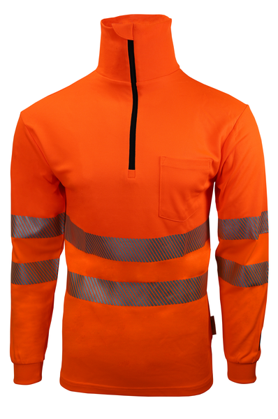 Zip-Sweater BORMIO SAFETY Bachtel HiVis orange